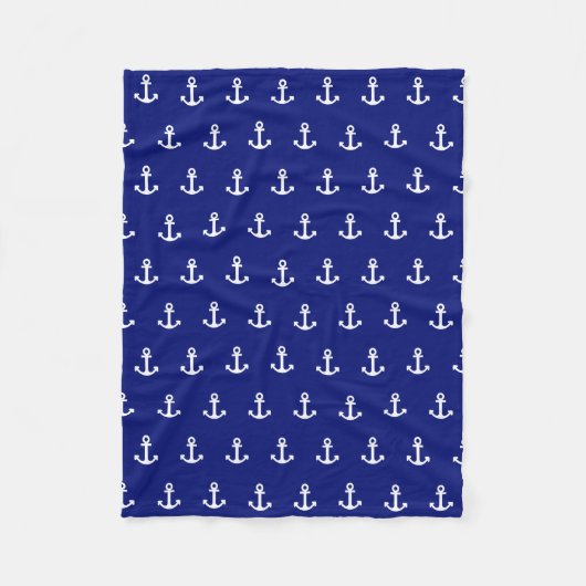 Preppy Anchor Fleece Deken (Voorkant)