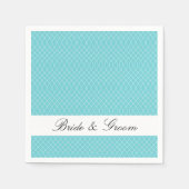 Preppy Aqua Spiral Servetten (Voorkant)