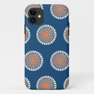 Preppy arabesque polka stit stip tribale patroon Case-Mate iPhone case