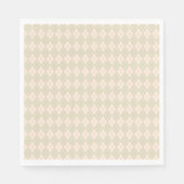 Preppy Argyle Perzik Mint Kerstfeest Servet (Voorkant)