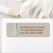 Preppy Argyle stropdas retour adres labels (Insitu)