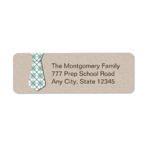 Preppy Argyle stropdas retour adres labels