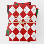 Preppy Argyle Tartan Diamond Plaid Inpakpapier Vel (In situ)