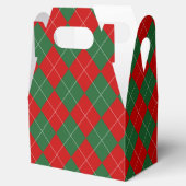 Preppy Argyle Tartan Diamond Plaid Red Green Bedankdoosjes (Geopend)