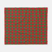 Preppy Argyle Tartan Diamond Plaid Red Green Fleece Deken (Voorkant (Horizontaal))