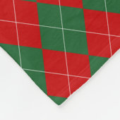 Preppy Argyle Tartan Diamond Plaid Red Green Fleece Deken (Hoek)
