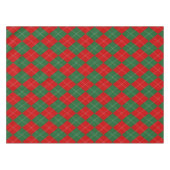 Preppy Argyle Tartan Diamond Plaid Red Green Tafelkleed (Voorkant (Horizontaal))