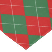 Preppy Argyle Tartan Diamond Plaid Red Green Tafelkleed (Gekanteld)