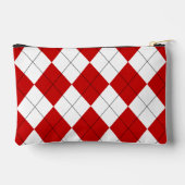 Preppy Argyle Tartan Diamond Plaid Rood Wit Etui (Achterkant)