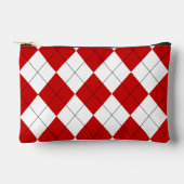 Preppy Argyle Tartan Diamond Plaid Rood Wit Etui (Voorkant)