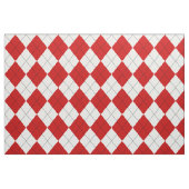 Preppy Argyle Tartan Diamond Plaid Rood Wit Stof (Fat Quarter)