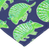 Preppy Armadillos Navy Blue Green Tafelkleed (Gekanteld)