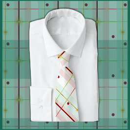 Preppy Atomic Age geruite stropdas