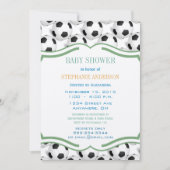 Preppy Baby Boy Soccer Shower Kaart (Voorkant)