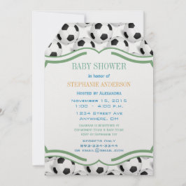 Preppy Baby Boy Soccer Shower Kaart