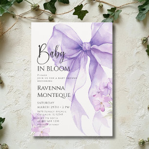 Preppy Baby in Bloom Lila Striking Bloemen Baby Sh Kaart