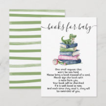 Preppy baby shower boeken voor baby kaart