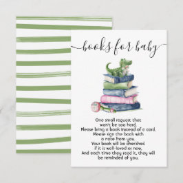 Preppy baby shower boeken voor baby kaart