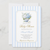 Preppy Baby shower Boy Invitation Kaart (Voorkant)