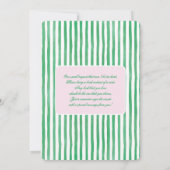 Preppy Baby shower Invitation Kaart (Achterkant)