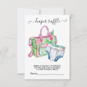 Preppy Baby shower luier verloting kaart (Voorkant)