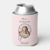 Preppy Bachelorette Party Favor Pink Girly Custom Blikjeskoeler (Blikje Voorkant)