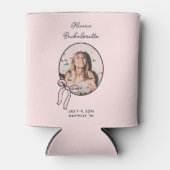 Preppy Bachelorette Party Favor Pink Girly Custom Blikjeskoeler (Voorkant)