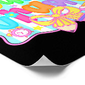 Preppy Back To School 4th Grade Coquette Bow Girls Poster (Hoek)