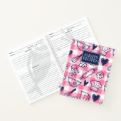Preppy Baking Pink Gingham Recipe Notitieboek (Binnen)