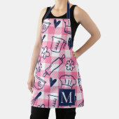 Preppy Baking Pink Gingham Recipe Schort (Insitu)