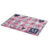 Preppy Baking Pink Gingham Snijplank (Hoek)