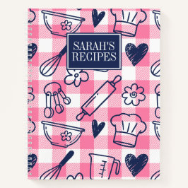 Preppy Baking Roze Gingham Recept Notitieboek