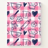 Preppy Baking Roze Gingham Recept Notitieboek (Achterkant)