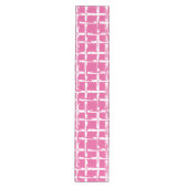 Preppy Bamboo – Hot Roze Kustcoördinaat Medium Tafelloper (Voorkant)