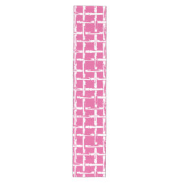 Preppy Bamboo – Hot Roze Kustcoördinaat Medium Tafelloper
