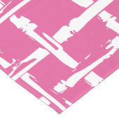 Preppy Bamboo – Hot Roze Kustcoördinaat Medium Tafelloper (Hoek)