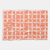 Preppy Bamboo – Koraal Kust Monogram Theedoek (Horizontaal)