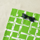 Preppy Bamboo – Lime Kust Monogram Strandlaken (In situ)