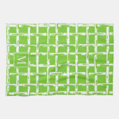Preppy Bamboo – Lime Kust Monogram Theedoek (Horizontaal)