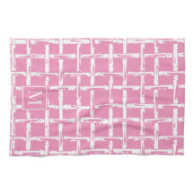 Preppy Bamboo – Pink Coastal Monogram