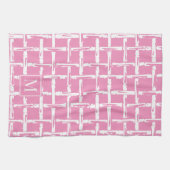 Preppy Bamboo – Roze Kust Monogram Theedoek (Horizontaal)