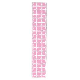 Preppy Bamboo – Roze Kustcoördinaat Medium Tafelloper