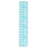 Preppy Bamboo – Turquoise Kustcoördinaat Medium Tafelloper (Voorkant)