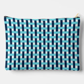 Preppy Basket Weave – Navy & Turquoise Monogram Etui (Achterkant)