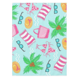 Preppy Beach Bikini Towel Palm Tree Towel Tafelkleed