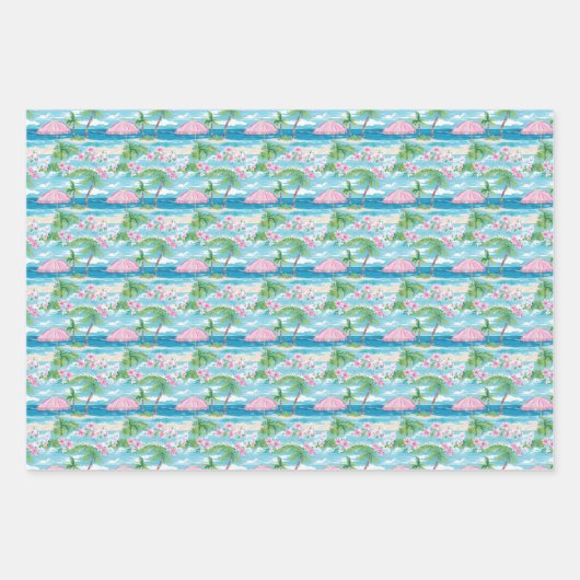 Preppy Beach Inpakpapier Vel (Voorkant 2)