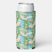 Preppy Beach Lounger | Monogram Seltzer Blikjeskoeler (Seltzer Achterkant)