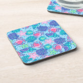 Preppy Beach Shell Crab Bier Onderzetter (Linkerzijde)