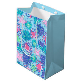 Preppy Beach Shell Crab Coastal Medium Cadeauzakje