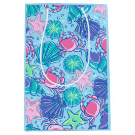 Preppy Beach Shell Crab Coastal Medium Cadeauzakje